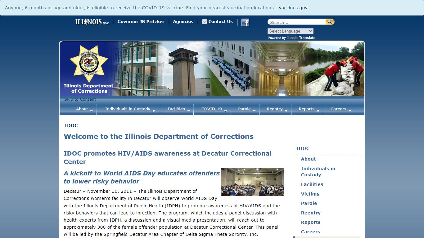 Welcome to the Illinois Department of Corrections - IDOC